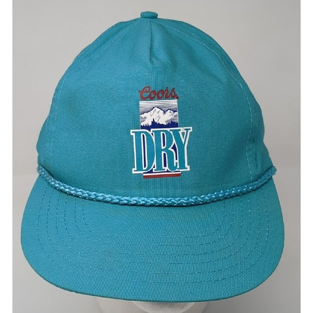 Vintage Coors Dry Beer Strapback Baseball Cap Hat 80s 90s 1980s 1990s